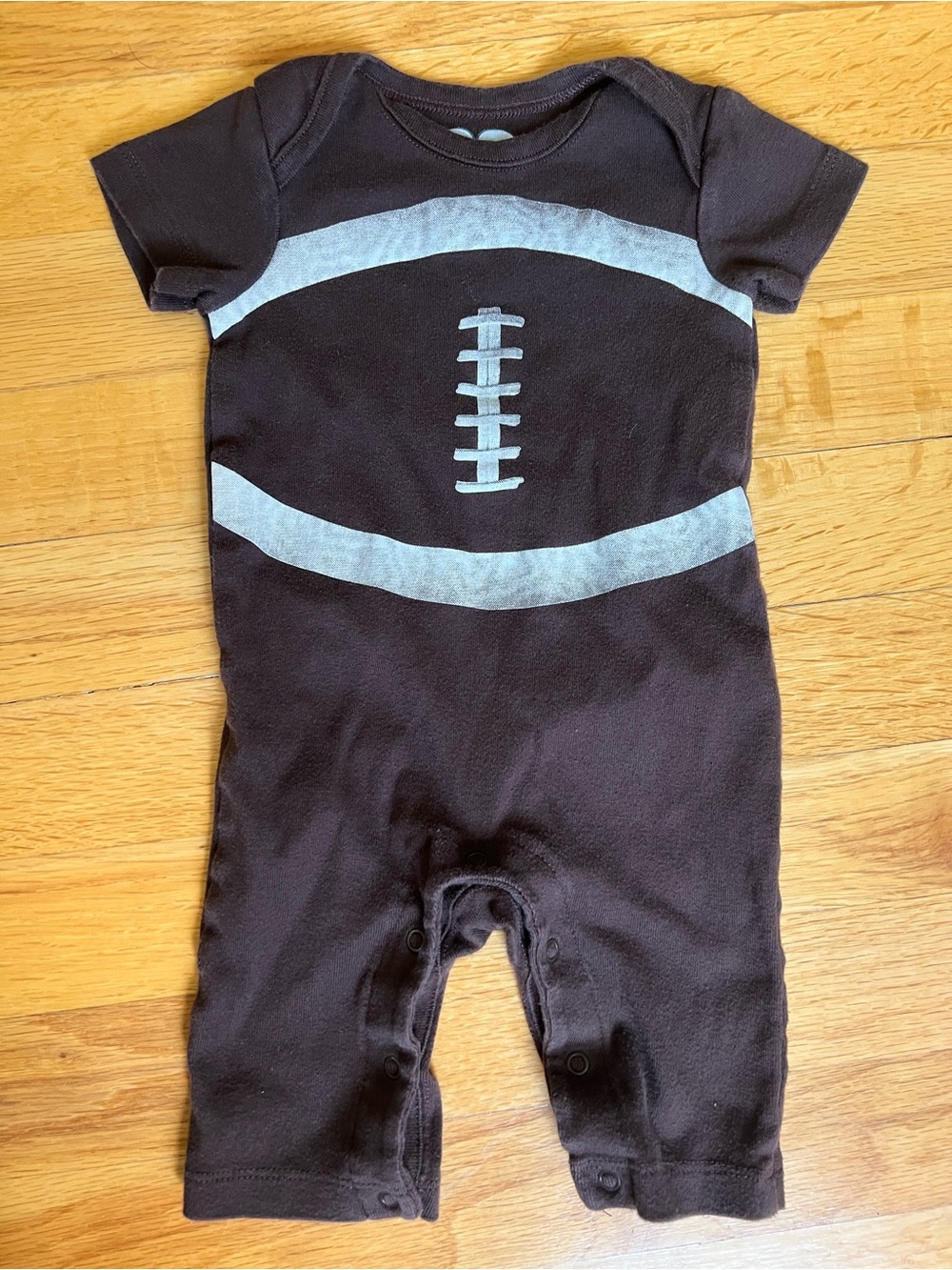 Brown 3-6 month FOOTBALL One-Piece Romper - The Children’s Place 100% Cotton